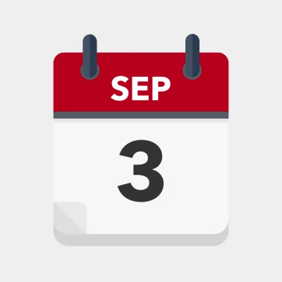 Calendar icon showing 3rd September
