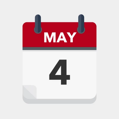 Calendar icon showing 4th May