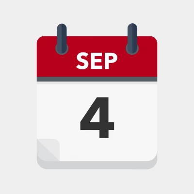 Calendar icon showing 4th September