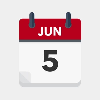 Calendar icon showing 5th June