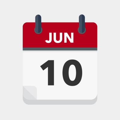 Calendar icon showing 10th June