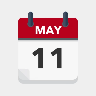 Calendar icon showing 11th May