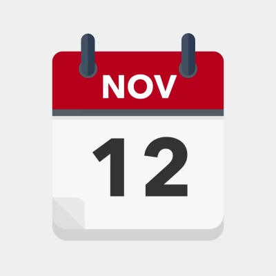 Calendar icon showing 12th November