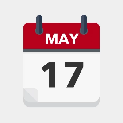Calendar icon showing 17th May