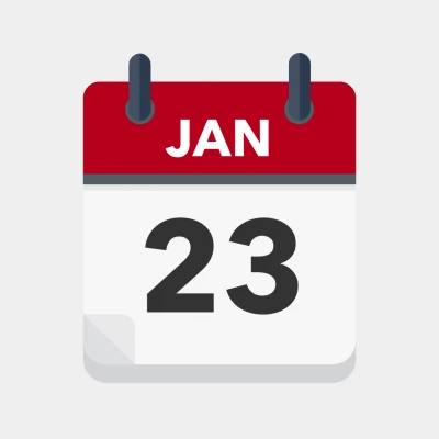 Calendar icon showing 23rd January