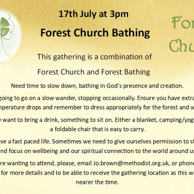 Forest church bathing july 22