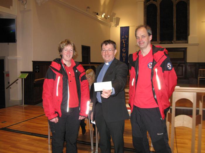 Presenting the cheque to CSAR